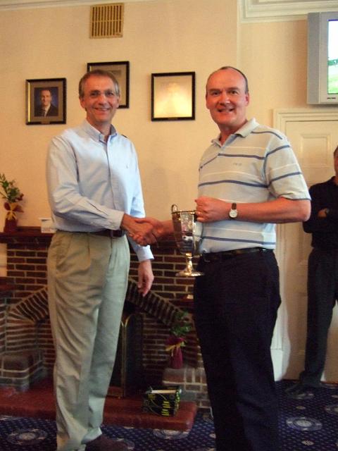 Club Pictures 072.jpg - Mark Connor receiving the Giffard Cup (21 – 28 handicaps) on Sunday 19th July (48 points).